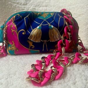 Upcycled Vibrant Beauty Crossbody Bag